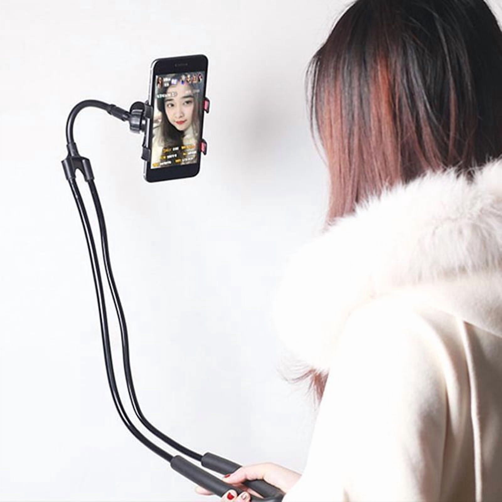 Phone Holder Lazy Neck for iPhone 15/16/Plus/Pro/Pro Max/16e - Stand Desktop Bed Mount Long Gooseneck Flexible For Car Bike Desk Bed