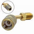 thumbnail image 1 of 1/4 M Thread Adapter for R410a R22 R32 Air Conditioning Systems with SAE and Refrigerator Compatibility, 1 of 1