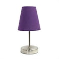 thumbnail image 1 of Simple Designs Lampe de Table Mini Basique en Nickel Sable avec Abat-Jour en Tissu, 1 of 3