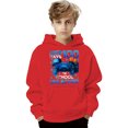 thumbnail image 4 of Oiyii Gamer 100 Days Print Hoodie for Tween Boys Long Sleeve Casual Hoodie Sweatshirt Pullover Top,Red, 4 of 4