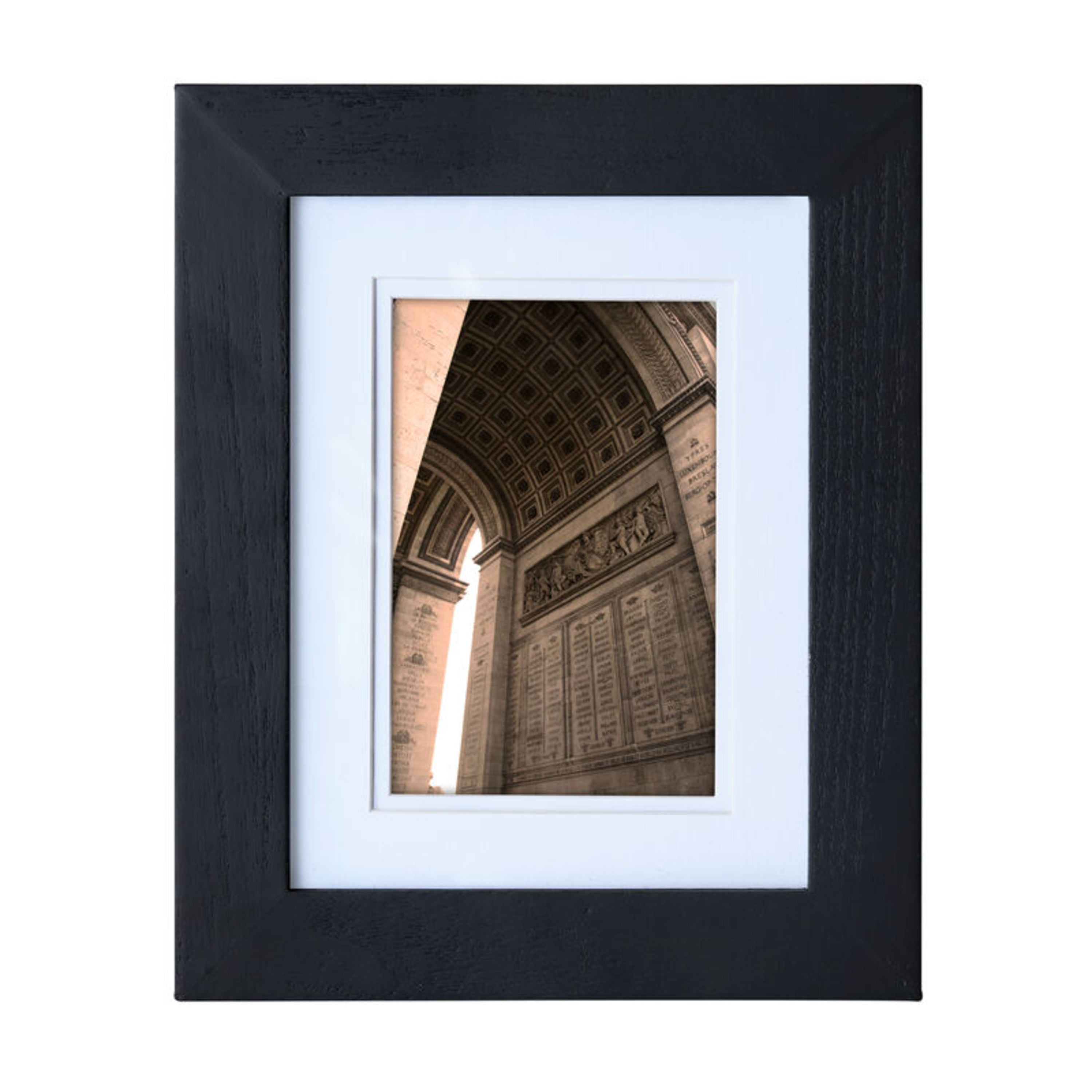 1.25 Inch Wide Black Smooth Finish 8x10 Inch Picture Frame 