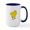 White/Navy Inside, variant on CafePress - Cartoon Baby Chicken Yellow Chick Easter Mugs - 15 oz Ceramic Large White Nolvety Mug