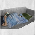 thumbnail image 6 of Minnesota Soft Flannel Fleece Throw Blanket, 2 Horses Grazing on a Green Meadow on Top of Rural Minnesota Hills Image Print, Cozy Plush for Indoor and Outdoor Use, 60" x 80", Multicolor, by Ambesonne, 6 of 6
