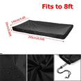 thumbnail image 4 of 4 Pcs Couverture de Table de Billard 8 Pieds avec Cordon de Serrage Couverture de Table Imperméable pour Table Rectangulaire, Noir, 4 of 8