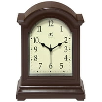 Infinity Instruments Classic Brown Antique Grandfather Tabletop Traditonal Analog Display Clock