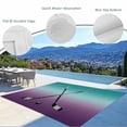 thumbnail image 3 of Outdoor Rug 3x5 ft Hockey Player Outdoor Large Area Rug Non Slip Rubber Sports Ground Ombre Turquoise Purple Front Door Mat RV Rug Carpet Patio Outdoor Rugs for Backyard Balcony Deck Porch Indoor, 3 of 9