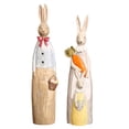 thumbnail image 5 of Vintage Rustic Country Bunnies Figurine Ornament Decorative Easter Decor Resin Bunnies Rabbit Egg Figurine Rabbit Statue, 5 of 5