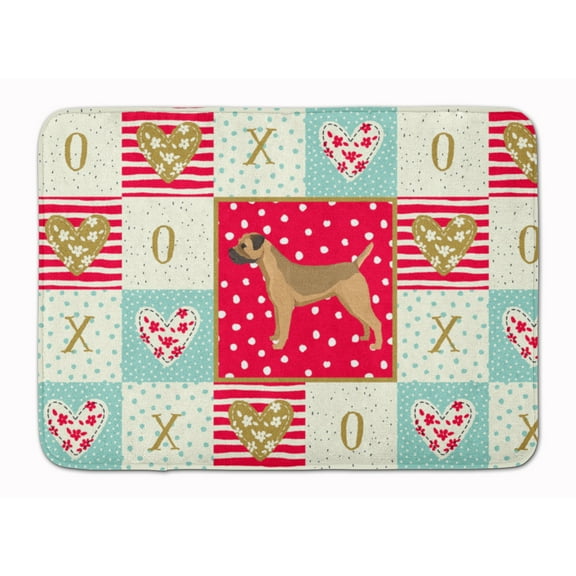 Border Terrier Love Machine Washable Memory Foam Mat