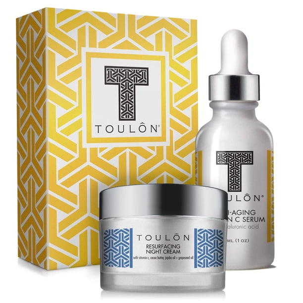 Set de regalo para el cuidado de la piel TOULON, sérum e hidratante con vitamina C