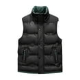 thumbnail image 2 of DAFPZW Men's Winter Vest Outerwear Puffer Lined Outdoor Vests Warm Sleeveless Jacket Stand Collar Lightweight Tanks Outwear, 2 of 4