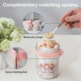 thumbnail image 2 of PHOGARY 4 Pack Glass Overnight Oats Containers with Lids and Spoons, 16 oz Mason Jars for Overnight Oats Jars Leak Proof Oatmeal Container Meal Prep Jar for Cereal Fruit Vegetable Milk Salad Yogurt, 2 of 9