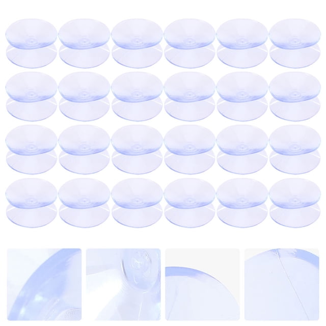 FUEENIRVA 24Ud Almohadillas De Silicona Para Espaciar Mesas De Vidrio Con Ventosa Doble Transparente