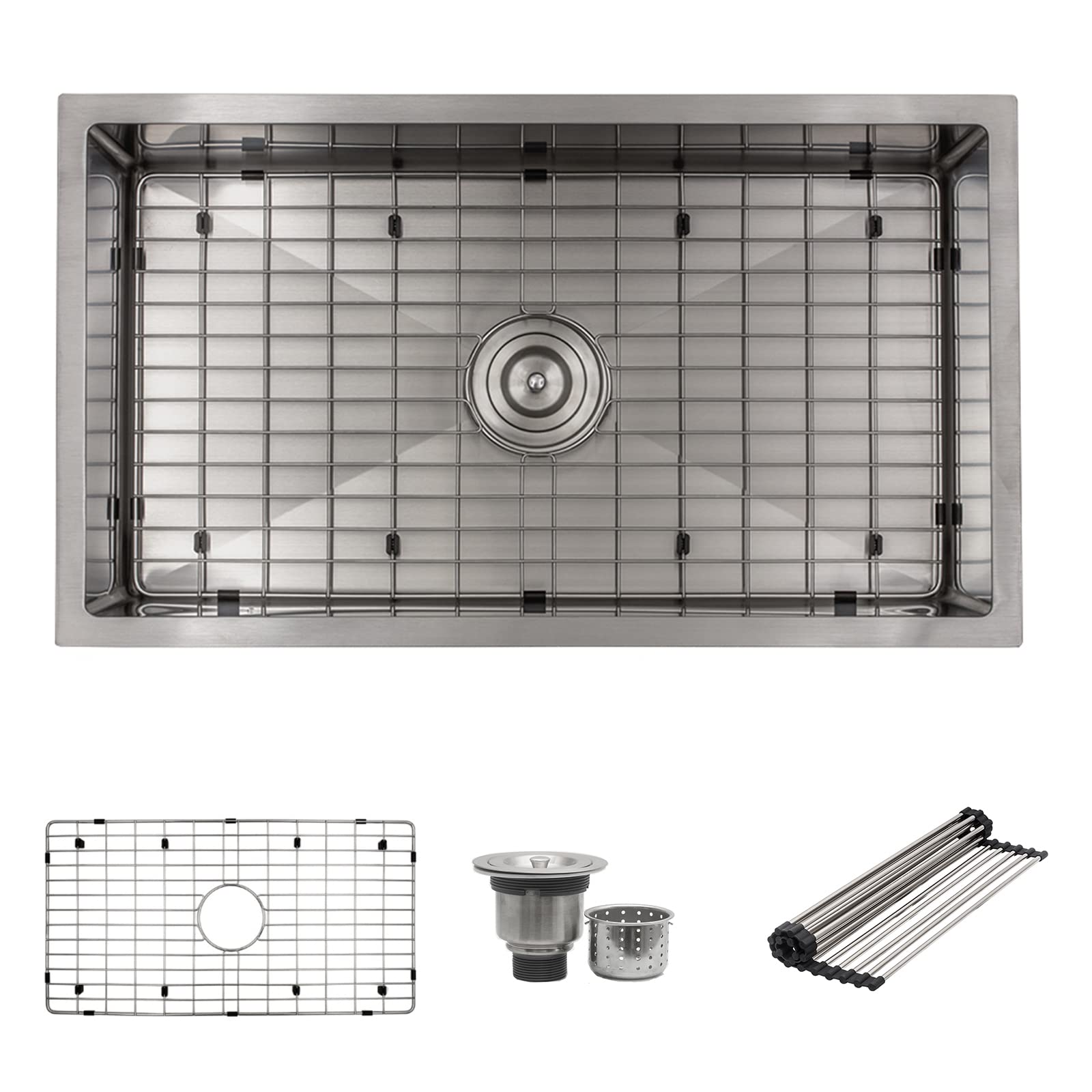 Strictly Sinks 31 ½ Inch Stainless Steel Undermount Kitchen Sink 16