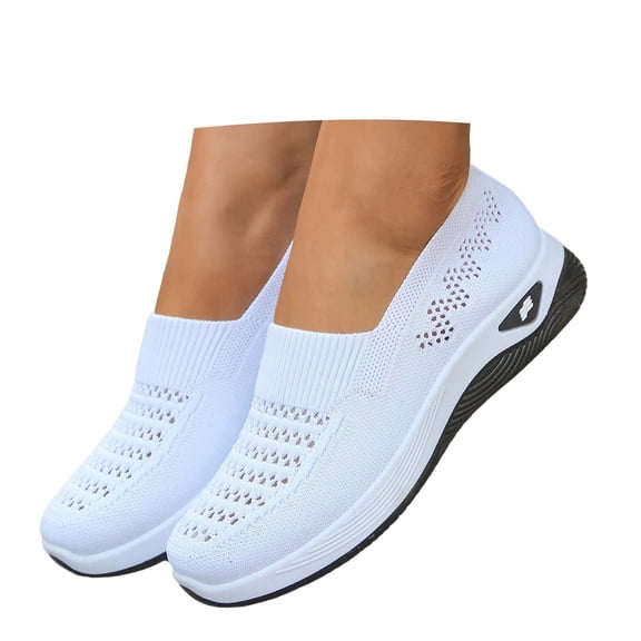 Women's Summer Mesh Breathable Sneakers Fashion Casual Lace Up Comfort Hollow Out Walking Running Shoes