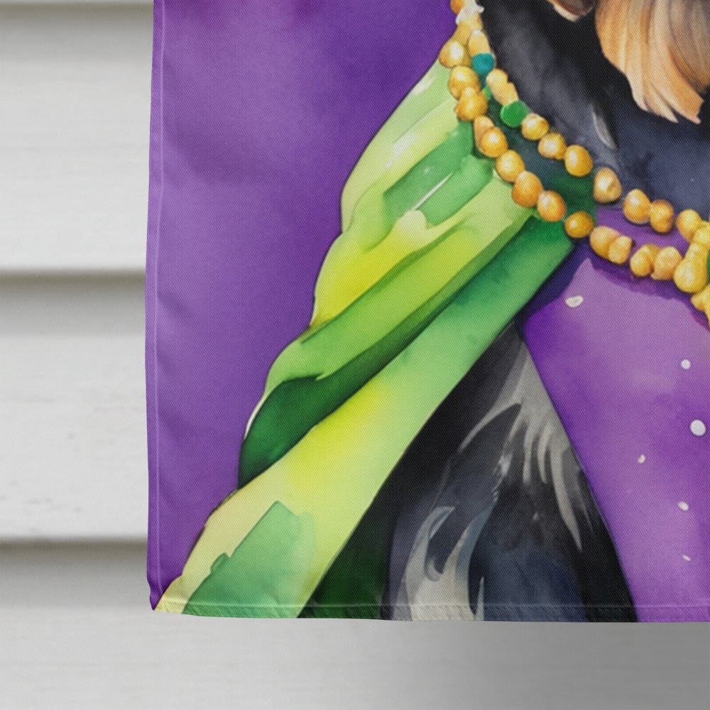 Giant Schnauzer King of Mardi Gras House Flag 28 in x 40 in