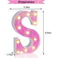 thumbnail image 3 of 26 Alphabet Letters LED Light Up Letters Night Lights Wedding Birthday Party Battery Operated Christmas Light for Home Bar Decor(S), 3 of 8
