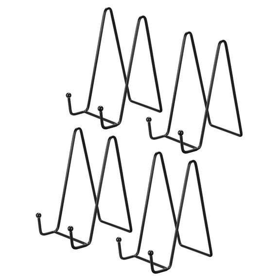 Uxcell 6 Inch Plate Stands for Display, Black Iron Easel Holder for Picture Frame 4 Pack