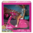 Barbie Doll & Scooter Playset with Accessories, Vehicle for Stylish