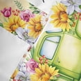 thumbnail image 6 of Valance for Windows,Watercolor Flower Butterfly Green Truck Valances Curtain Rod Pocket Valance for Kitchen Bedroom Living Room Bathroom,Farm Blossom Floral Short Curtains Window Treatment 54x18in, 6 of 9