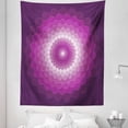 thumbnail image 1 of Purple Tapestry, Graphic Carnation Flower Optical Illusion Symmetric Vibrant Display, Fabric Wall Hanging Decor for Bedroom Living Room Dorm, 5 Sizes, Purple Magenta White, by Ambesonne, 1 of 1
