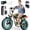 Green, variant on ESKUTE V101 Electric Bike for Adults & Teens 750W Peak 1500W, 28MPH, 48V 13Ah Battery, 16"x4.0" Fat Tire E-Bike, 7-Speed, Dual Suspension, All-Terrain Ebike Green, UL2849