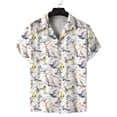 thumbnail image 3 of Camisa hawaiana de manga corta con estampado floral para hombre, camisas de solapa con estampado 3D de verano, camisas Y2k con botones, blusas de playa de gran tamaño, 3 of 5