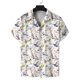 thumbnail image 3 of Camisa hawaiana de moda para hombre, camisas con estampado floral en 3D de verano, camisas de solapa, camisas de manga corta Y2k con botones, blusas de playa de gran tamaño, 3 of 5