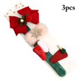 thumbnail image 2 of Barrettes de Noël Festives : 3 Pcs Accessoires pour Cheveux avec Bande à Claquer, 2 of 4