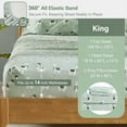 thumbnail image 3 of True North by  Cozy Flannel Warm 100% Cotton Sheet - Novelty Print Animals Stars Cute Ultra Soft Cold Weather Bedding Set, King, Seafoam Llama 4 Piece, 3 of 6