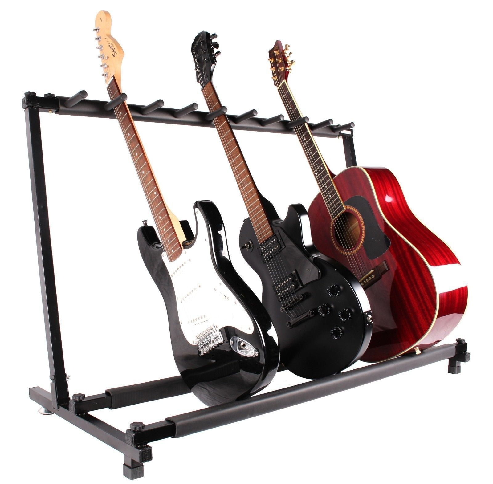 Zimtown 3 5 7 9 Triple Folding Multiple Guitar Bass Holder Rack Stand Display Rack
