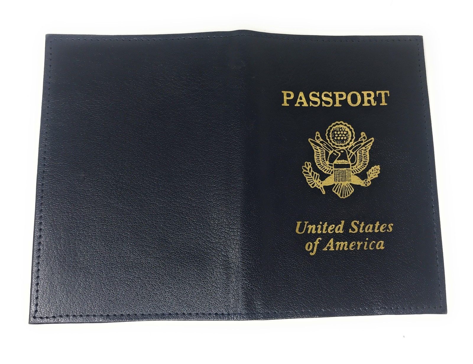 Casaba Genuine Leather USA US Passport Holder Protector Boarding Pass