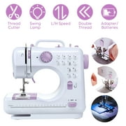 Electric Sewing Machine Portable Mini with 12 Built-in Stitches, 2 Speeds Double Thread, Purple