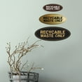 thumbnail image 4 of Signs ByLITA Oval Recyclable waste only Sign - Laser-Engraved Lettering | Durable ABS Plastic | Vibrant Colors | Powerful Foam Tape (Red) - Small, 4 of 7