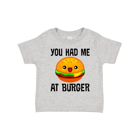 

Inktastic You Had Me at Burger Gift Toddler Boy or Toddler Girl T-Shirt