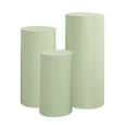thumbnail image 3 of perfeclan 3Pcs Cylinder Pedestal Covers Plinth Stand Pillar Covers Cylinder Plinth Stand Covers for Engagement Wedding Decoration Props green, 3 of 9