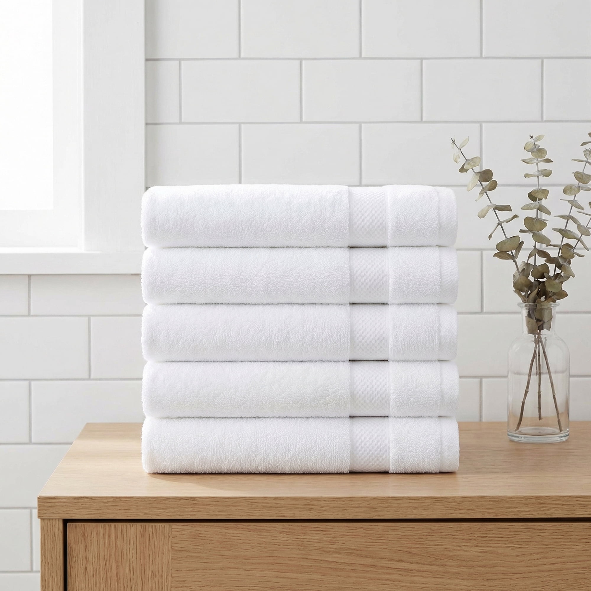 Unique Bargains Solid Cotton 13" x 13" Soft Absorbent Reusable Washcloths White 6pk