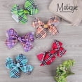 thumbnail image 3 of 5.5 Inch Plaid Bow Hair Clip (Light Pink), 3 of 5