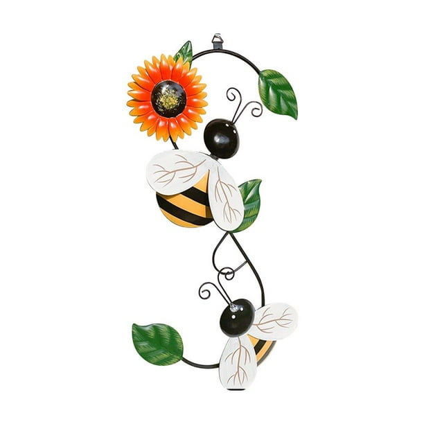 DTOWER Metal Wall Art Bee Beetle Decoration Outdoor Courtyard Garden