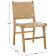 thumbnail image 2 of Safavieh Cassaphina Woven Leather Dining Chair in Tan / Natural, 2 of 11
