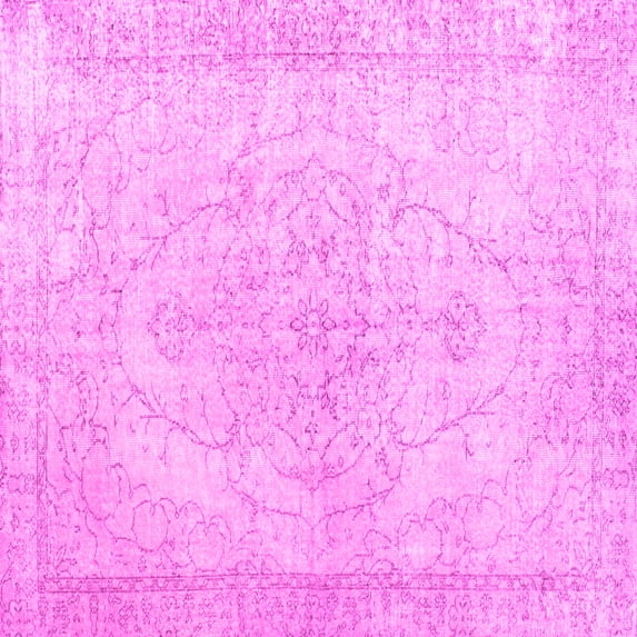 Ahgly Company Indoor Square Persian Pink Traditional Area Rugs, 7' Square
