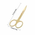 thumbnail image 3 of Curved Round Facial Hair Scissors - Stainless Steel Beard Nose Hair Trimming Scissors, Eyebrow Eyelash Ear Hair Grooming Tool, Sharp Precision Tip, Ergonomic Handle, Travel Size, 3 of 9
