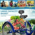 thumbnail image 6 of NAIZEA Adult Folding Tricycle 7-Speed, 20/24/26-Inch Three Wheel Cruiser Bike with Cargo Basket, Foldable Tricycle for Adults, Women, Men, Seniors, Teenagers, 6 of 8