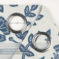 thumbnail image 2 of DriftAway Twyla Linen Blend Blackout Curtains for Bedroom Boho Floral Printed Thermal Insulated Grommet Top Lined Window Treatments for Living Room 2 Panels W52 x L84 Ivory Navy, 2 of 8