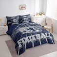 thumbnail image 3 of jejeloiu Football Game 7pcs Bedding Comforter Set,Gray Deepblue Queen Bedding Sets For Teens Reversible, 3 of 8