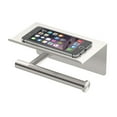 thumbnail image 3 of Gatco Latitude II Toilet Paper Holder with Mobile Shelf, Satin Nickel, 3 of 4