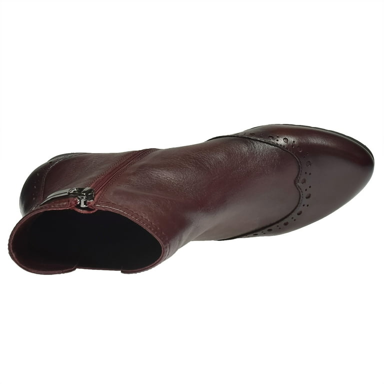 Boots discount femme bordeaux