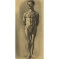thumbnail image 2 of Karl Wiener 14x24 Gold Ornate Framed and Double Matted Museum Art Print Titled - Male Act IIi, 2 of 4