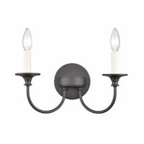 Elk Home 14-Inch Wide Cecil Vanity Light, Traditional, Matte Black