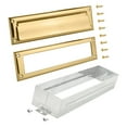 thumbnail image 3 of Nuk3y Solid Brass Mail Slot with Sleeve (Matte Black, 13" x 3.625"), 3 of 8
