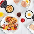 thumbnail image 3 of Yeacher Mini Electric Waffle Maker, Portable Electric Non-Stick Waffle Iron, Round Waffle Maker Grill Machine, 3 of 8